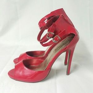 Steven Madden - Red - Double-Buckle High-Heels